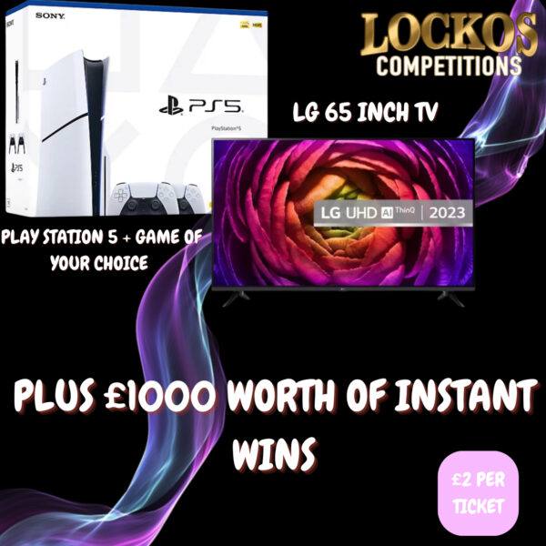 PLAYSTATION 5 & 65" TELEVISION - PLUS £1000 OF INSTANT WINS