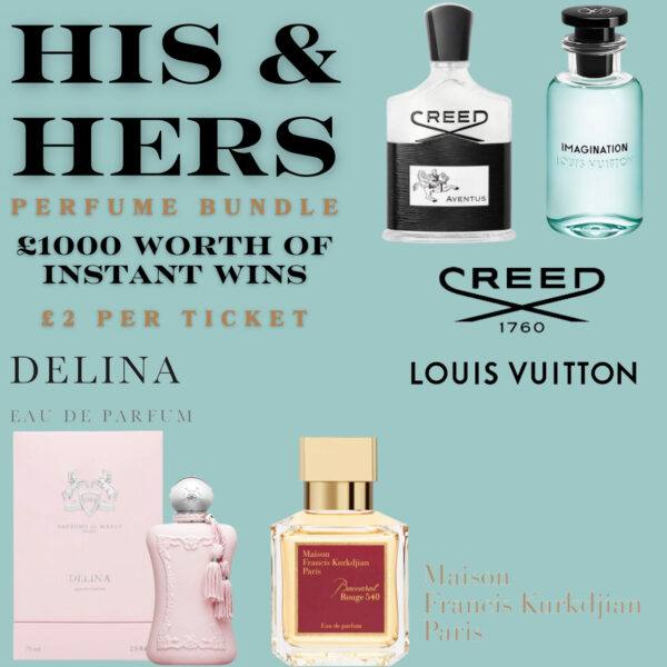 HIS & HERS PERFUME BUNDLE PLUS CASH INSTANT WINS