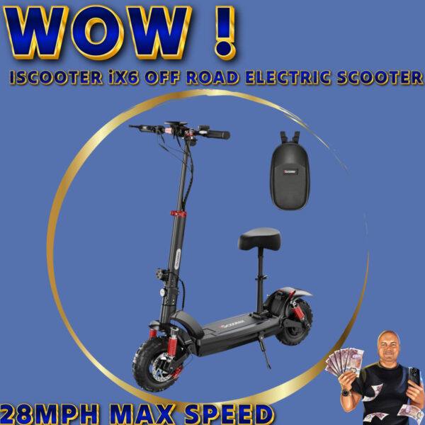 ISCOOTER IX6 OFF ROAD ELECTRIC SCOOTER! PLUS CASH INSTANT WINS!
