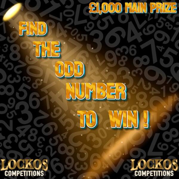PRIZE EVERY ODD NUMBER ! £1,000 MAIN PRIZE WITH 2400 INSTANT WINS TO BE WON !!!