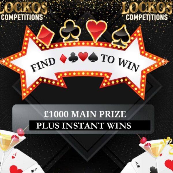 MATCH WITH ♦️♣️♥️♠️ TO WIN ! £1,000 MAIN PRIZE WITH CASH INSTANT WINS !