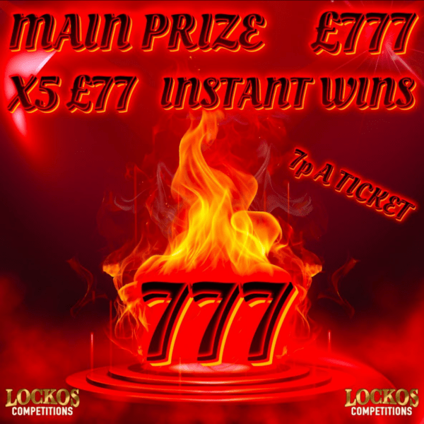 FIND THE 7's!! MAIN PRIZE £777 FOR JUST 7p!! PLUS CASH INSTANT WINS!!