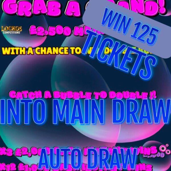GRAB A GRAND AUTO DRAW! WIN 125 TICKETS INTO THE MAIN DRAW FOR JUST 50P!! ONCE SOLD OUT IT WILL BE DRAWN!