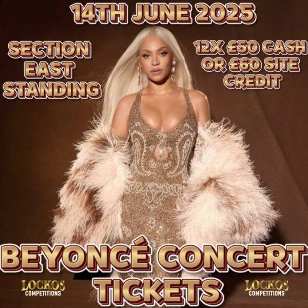 X2 STANDING BEYONCE CONCERT TICKETS WITH INSTANT WINS !
