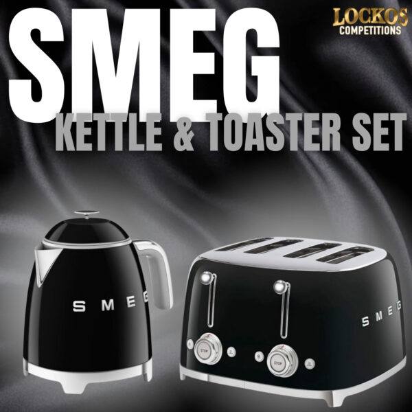 SMEG KETTLE AND 4 SLICE TOASTER! LOW ODDS! 30P TICKETS