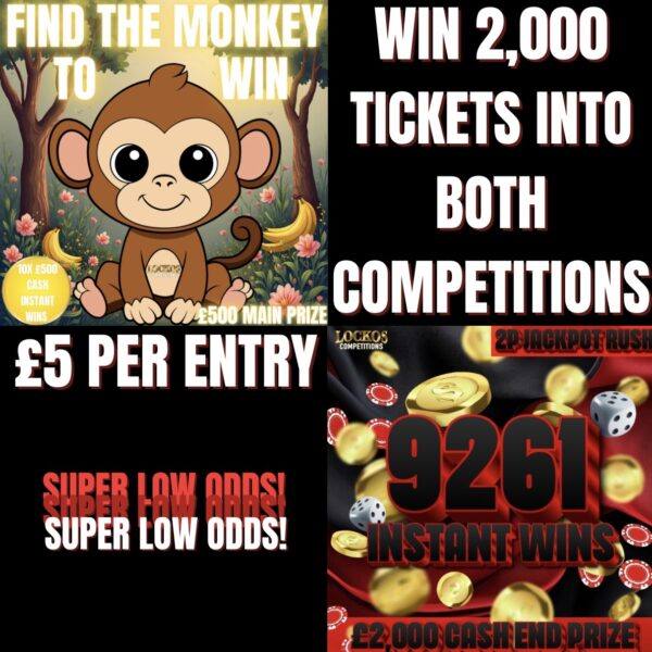 WIN A 4,000 TICKET BUNDLE FOR £5! ONLY 30 TICKET MAX! 2K TICKETS INTO BOTH COMPETITIONS BELOW!